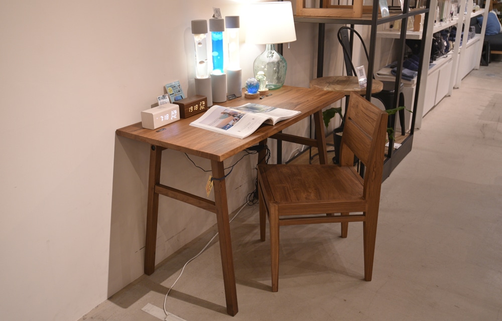 TEAK DESK&CHAIR SET