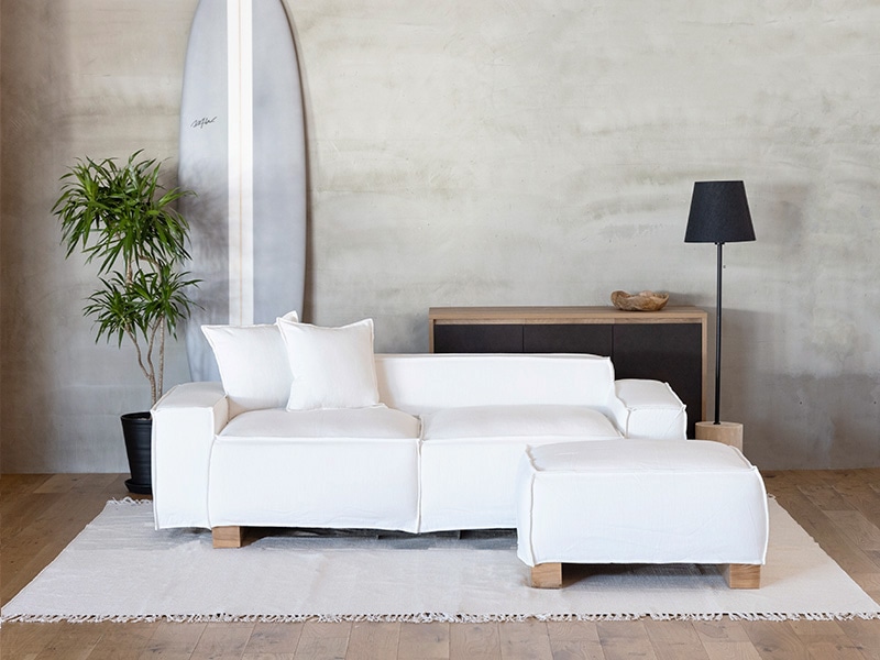 ZUMA SOFA WHITE FABRIC